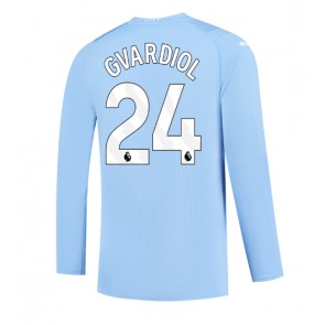 Lacne Muži Futbalové dres Manchester City Josko Gvardiol #24 2023-24 Dlhy Rukáv - Domáci